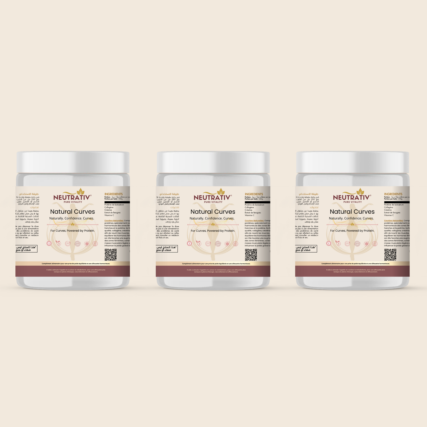 NEUTRATIV® Courbes Naturelles | Protéines pour Fesses, Hanches & Poitrine